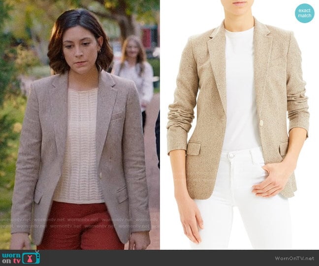 WornOnTV: Sydney’s pointelle top and speckled blazer on Bluff City Law ...