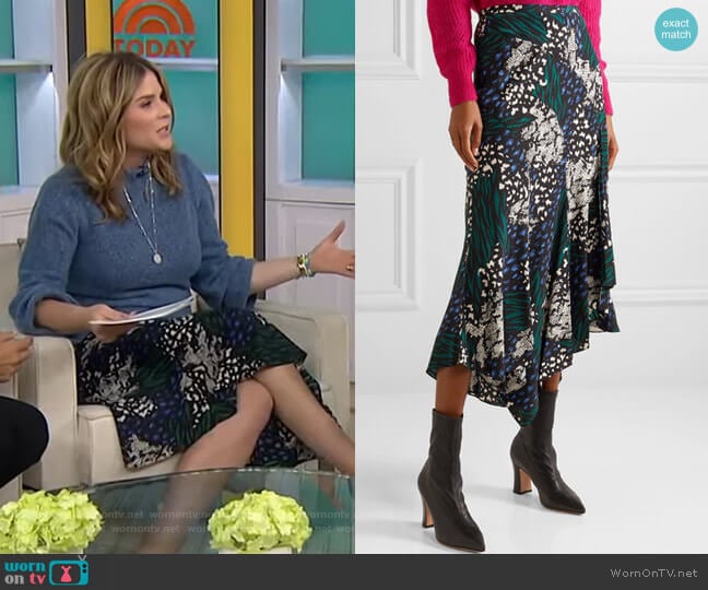 Mac Skirt by Veronica Beard worn by Jenna Bush Hager on Today