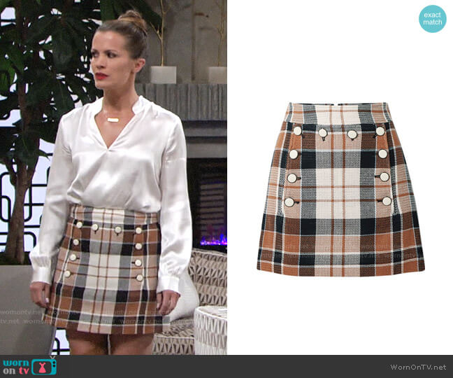 Veronica Beard Ording Skirt worn by Chelsea Lawson (Melissa Claire Egan) on The Young & the Restless