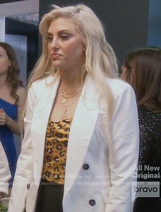 Gina’s white cropped blazer on The Real Housewives of Orange County