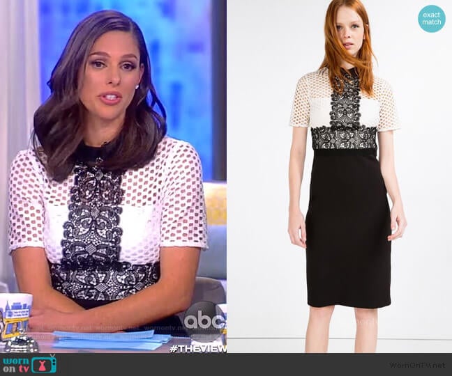 Lace Pencil Dress by Zara worn by Abby Huntsman on The View