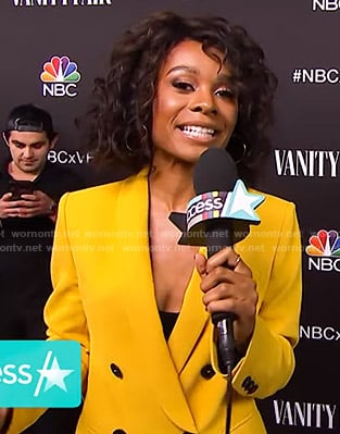 Zuri’s yellow blazer on Access Hollywood