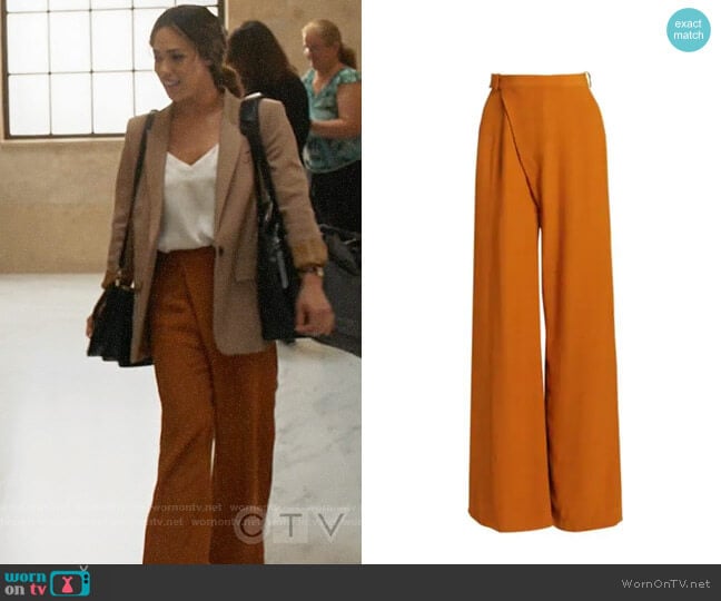 3.1 Phillip Lim Front Overlap Pants worn by Emily Lopez (Jessica Camacho) on All Rise