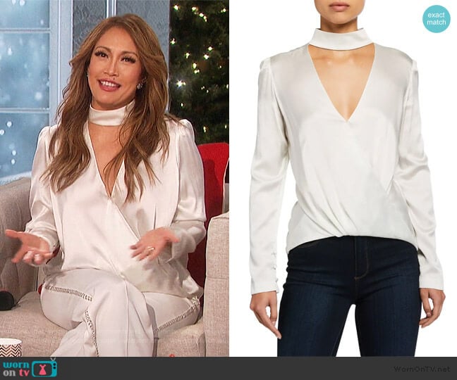 Raquel Top by A.L.C. worn by Carrie Inaba on The Talk