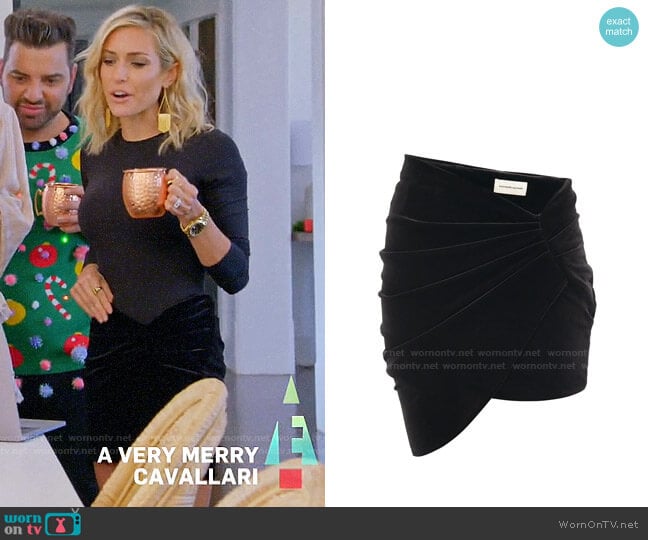 Alexandre Vauthier Velvet Skirt worn by Kristin Cavallari on Very Cavallari