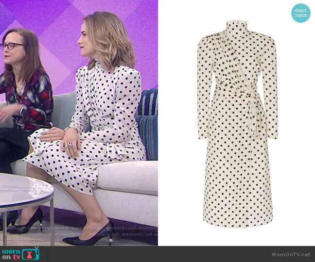 WornOnTV Willa Fitzgerald s white polka dot dress on Today