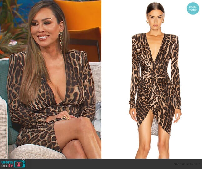 Plunging Ruched Mini Dress by Alexandre Vauthier worn by Kelly Dodd on The Real Housewives of Orange County