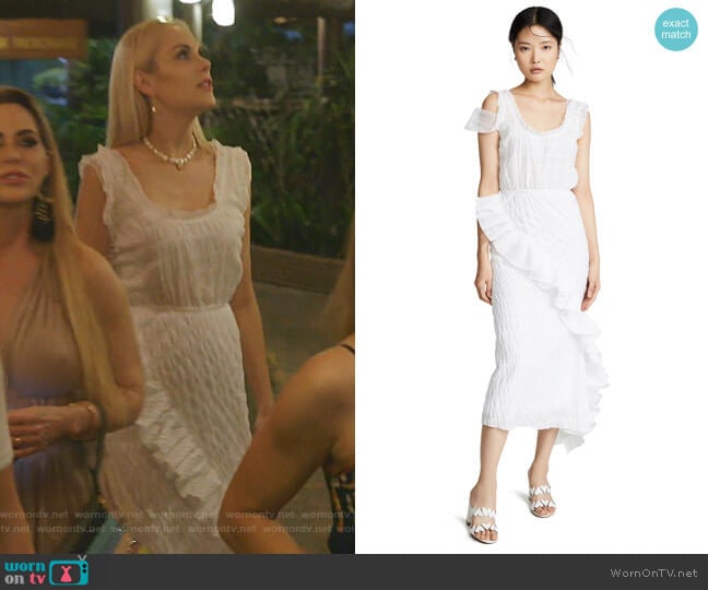 Layered Slip Dress with Ruffles by Anais Jourden worn by Kameron Westcott on The Real Housewives of Dallas