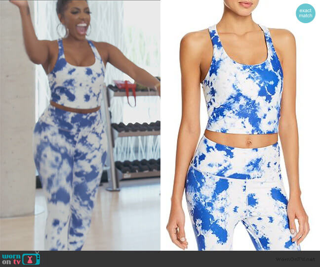 Tie-Dye Cropped Top and Leggings by Aqua Athletic worn by Porsha Williams on The Real Housewives of Atlanta