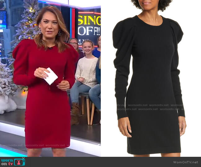 WornOnTV: Ginger’s red puff sleeve knit dress on Good Morning America ...