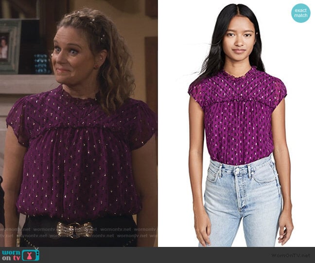 Coco Blouse by BA&SH worn by Kimmy Gibbler (Andrea Barber) on Fuller House