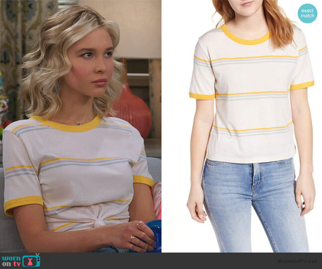 Ringer Tee by BP. worn by Katie Cooper (Isabel May) on Alexa & Katie