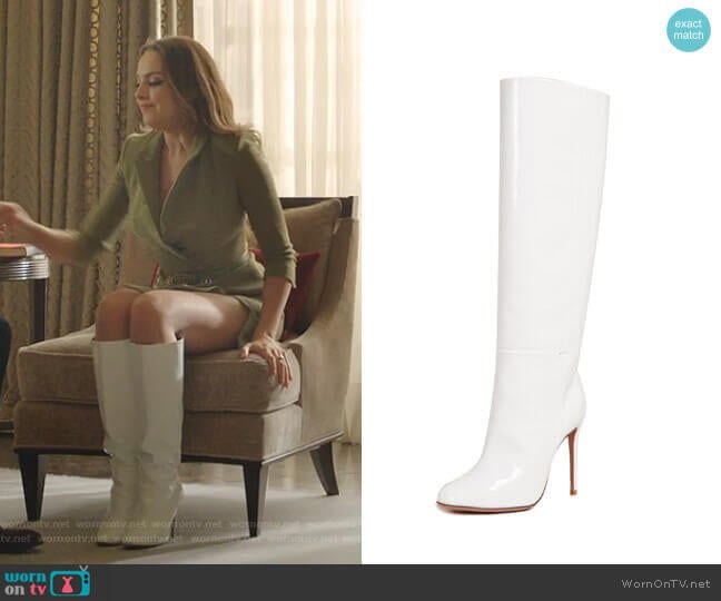 Brera 105 Boots by Aquazzura worn by Fallon Carrington (Elizabeth Gillies) on Dynasty