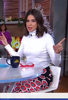 Cecilia’s floral pencil skirt on Good Morning America