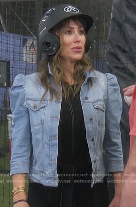 Kelly’s puff denim jacket on The Real Housewives of Orange County