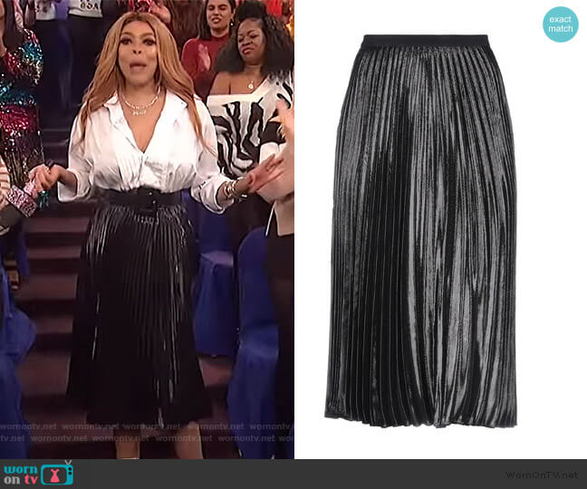 WornOnTV: Wendy’s black pleated skirt on The Wendy Williams Show ...