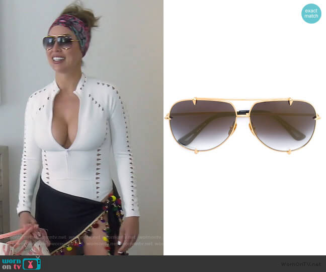 Talon Sunglasses by Dita worn by Kelly Dodd on The Real Housewives of Orange County