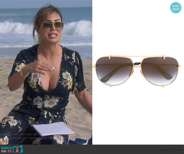 Talon Sunglasses by Dita worn by Kelly Dodd on The Real Housewives of Orange County