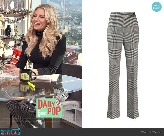 Houndstooth Check Trousers by Ermanno Scervino worn by Morgan Stewart on E! News