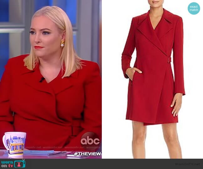 WornOnTV: Meghan’s red belted wrap dress on The View | Meghan McCain ...