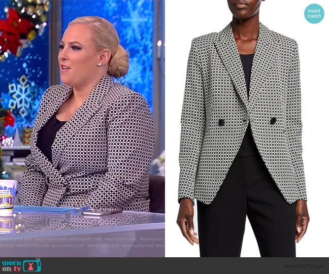 Jezebel Geo Double-Breasted Jacket by Elie Tahari worn by Meghan McCain on The View