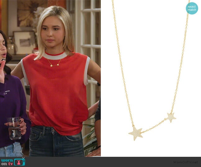 Super Star Pendant Necklace by Gorjana worn by Katie Cooper (Isabel May) on Alexa & Katie