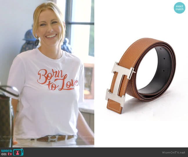 H Belt by Hermes worn by Stephanie Hollman on The Real Housewives of Dallas