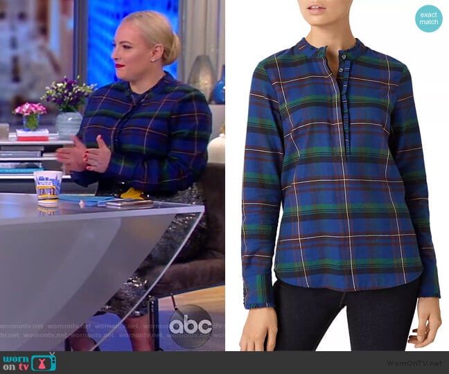 Kristen Plaid Shirt by Hobbs London worn by Meghan McCain on The View