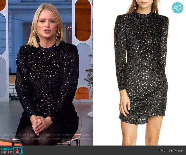 Jane Velvet Dress by A.L.C. worn by Sara Haines on Good Morning America