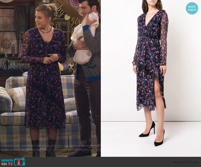 Gathered Floral Dress by Jason Wu worn by Stephanie Tanner (Jodie Sweetin) on Fuller House