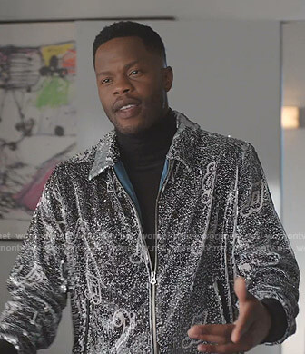 Jeff's sequin music note jacket on Dynasty