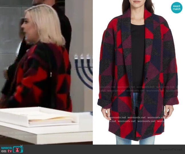 Joie Halona Blanket Coat worn by Maxie Jones (Kirsten Storms) on General Hospital