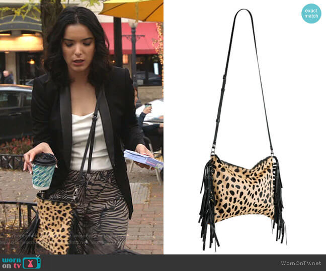 Kalon Fringe Crossbody Bag by Mofe worn by Dylan Gelula on Shameless