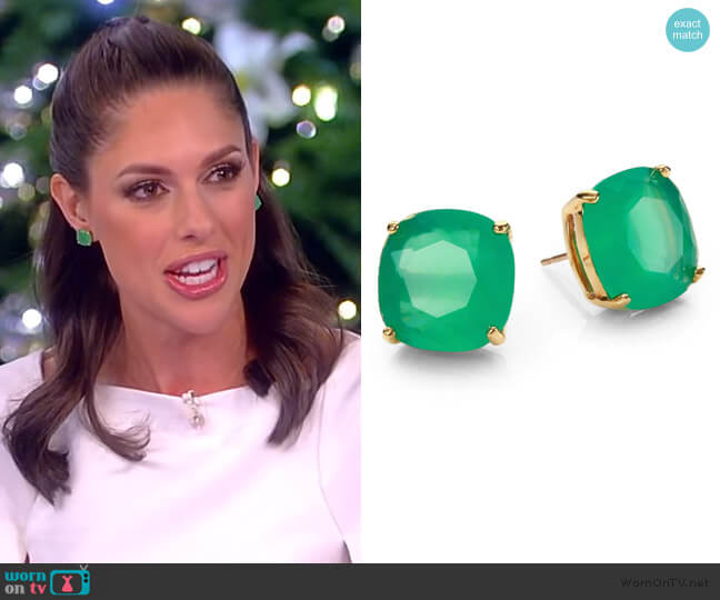 Square Stud Earrings by Kate Spade worn by Abby Huntsman on The View