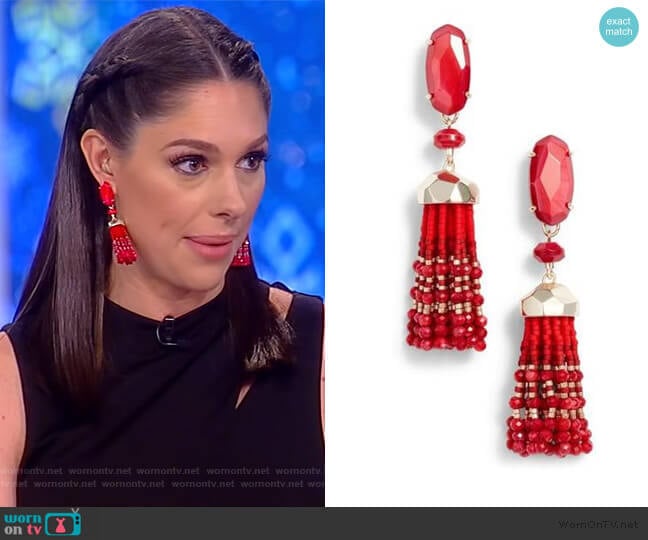 Dove Tassel Earrings by Kendra Scott worn by Abby Huntsman on The View