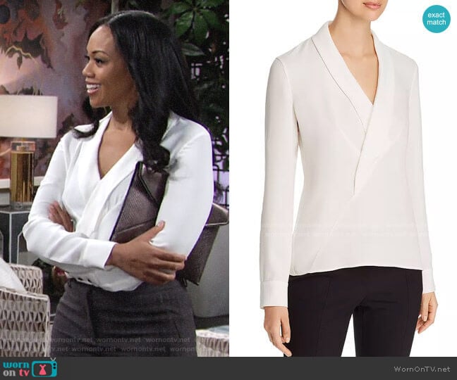 WornOnTV: Amanda’s white v-neck blouse on The Young and the Restless ...