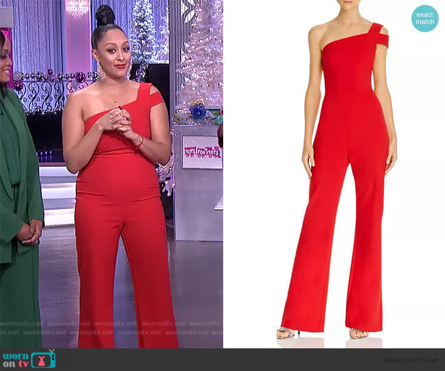 WornOnTV: Tamera’s red one shoulder jumpsuit on The Real | Tamera Mowry ...