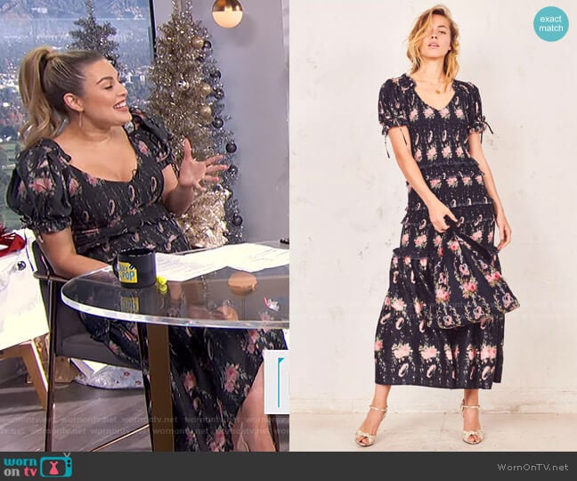 Thea Dress by LoveShackFancy worn by Carissa Loethen Culiner on E! News