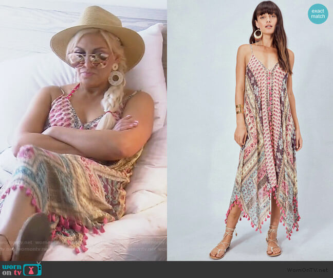 Posey Sheer Paisley Dress by Love Stitch worn by Gina Kirschenheiter  on The Real Housewives of Orange County