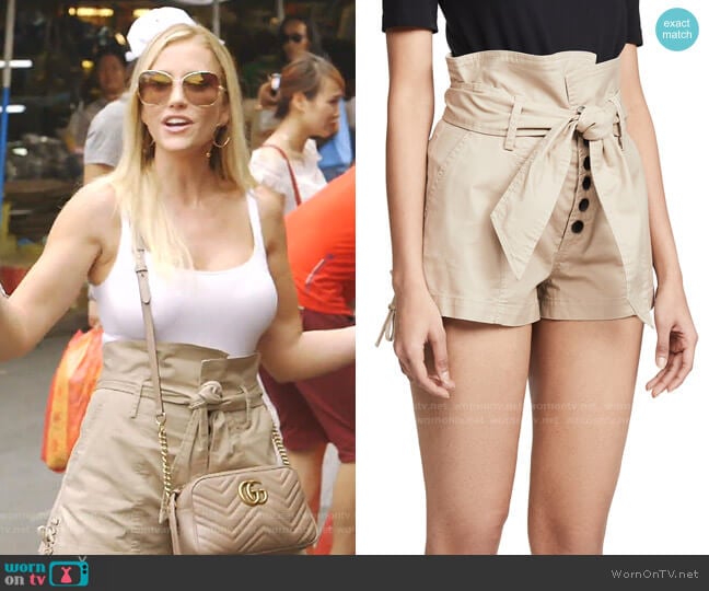 Gia Canvas Shorts by Marissa Webb worn by Stephanie Hollman on The Real Housewives of Dallas