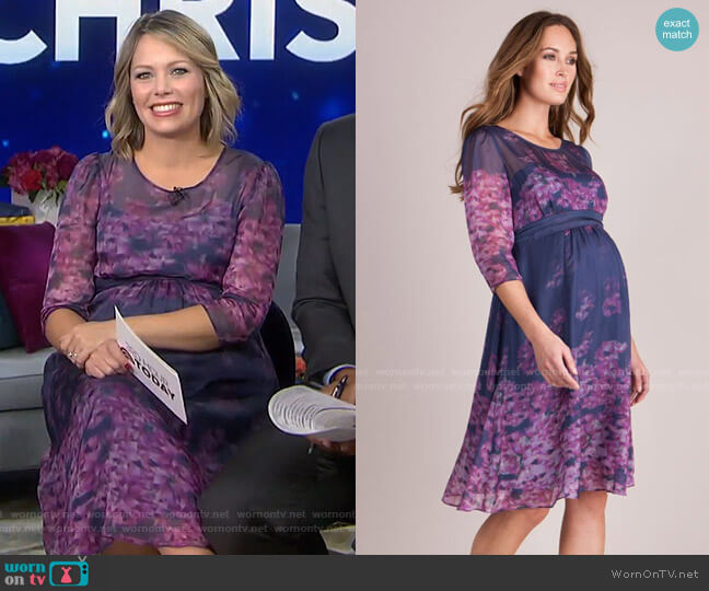 Floral Silk Maternity Dress by Seraphine worn by Dylan Dreyer on Today