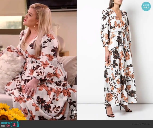 WornOnTV: Kelly’s white floral maxi dress on The Kelly Clarkson Show