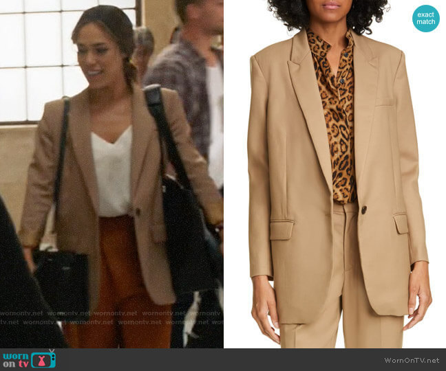 Nili Lotan Diane Stretch Wool Blazer worn by Emily Lopez (Jessica Camacho) on All Rise