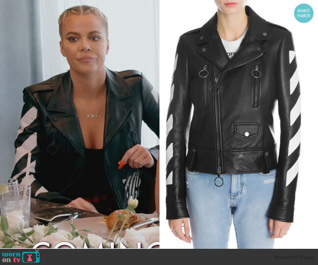 Jacket Makers Khloe Kardashian Kuwtk White Leather Jacket