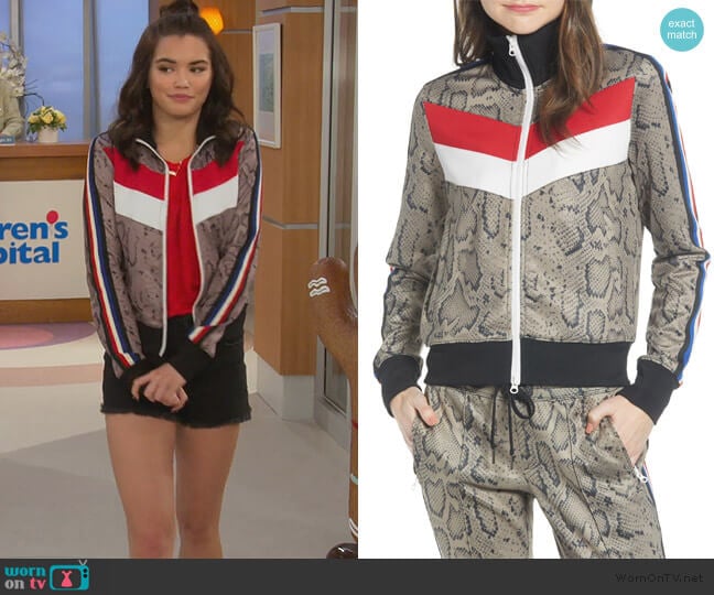 Colorblock Track Jacket by Pam & Gela worn by Alexa Mendoza (Paris Berelc) on Alexa & Katie