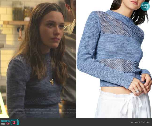 Khloe Sweater by Ramy Brook worn by Love Quinn (Victoria Pedretti) on You