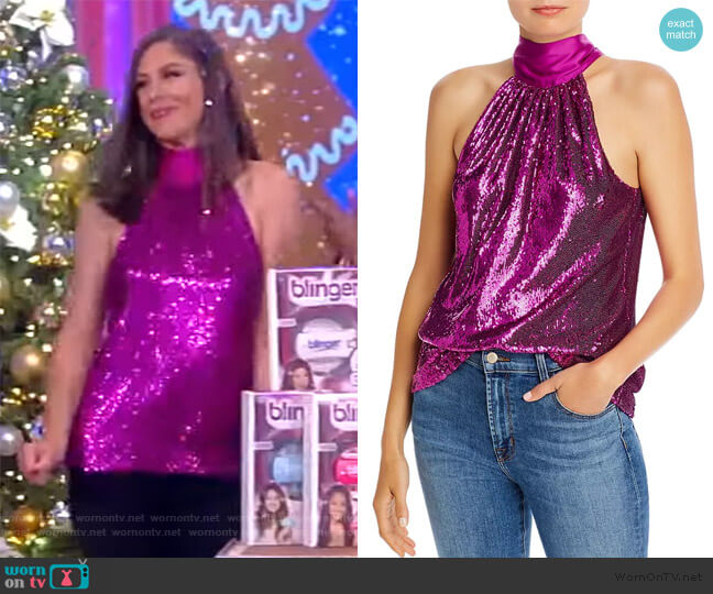 Lori Sequin High-Neck Top by Ramy Brook worn by Abby Huntsman  on The View