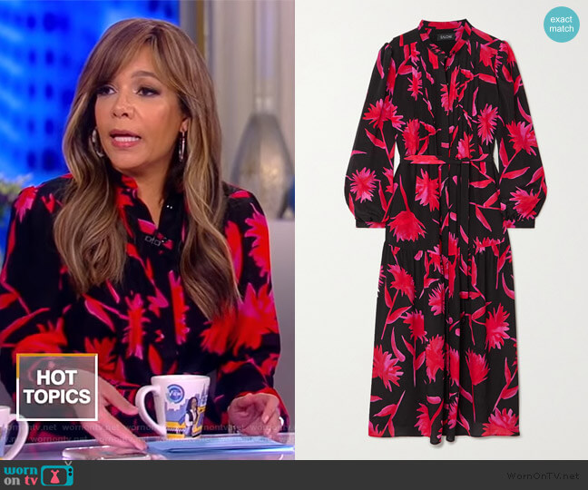 Remi midi dress by Saloni worn by Sunny Hostin on The View