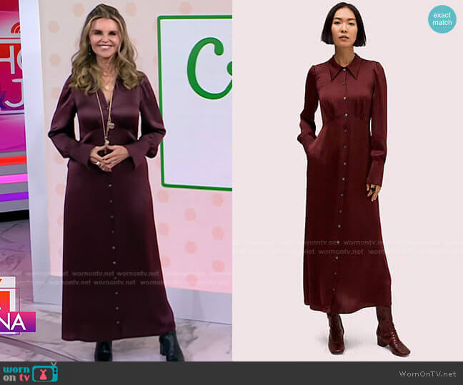 Satin Midi Shirtdress by Kate Spade worn by Maria Shriver  on Today