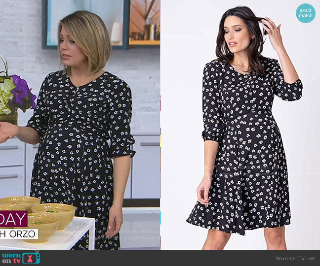 Casual A Line Keyhole Nursing Dress by Seraphine worn by Dylan Dreyer on Today